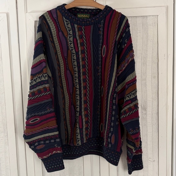 tosani Other - Rare Tosani Sweater Vintage XLarge CoogiStyle MultiColor 80s 90s